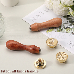 3 шт. 3 стиля позолоченная восковая печать латунная головка штампа AJEW-CP0007-52B