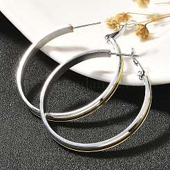 Pendientes de aro de acero inoxidable 304 para mujer&nbsp;EJEW-C096-43GP-04