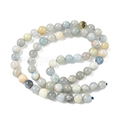 Природные Аквамарин бисер нитей G-D327-A01-7mm