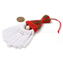 Adornos colgantes de Papá Noel tejidos con hilo de algodón&nbsp;HJEW-JM02455-03