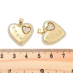 Pendentifs en zircone cubique clair en laiton&nbsp;KK-U009-05E-G
