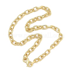 Collares de cadena de cable de latón de 6 mm con cierre en forma de S.&nbsp;NJEW-JN06442