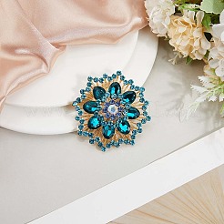 Броши со стразами из цветочного сплава для рюкзака JEWB-WH20011-02E