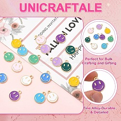 Ciondoli smaltati in lega da 18 pz 9 colori&nbsp;ENAM-YW0001-97-O
