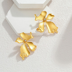 Boucles d'oreilles à tige en acier inoxydable 304 et strass en cristal&nbsp;WGA93F3-01