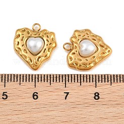 Perlenanhänger aus 304 Edelstahl und ABS-Kunststoff&nbsp;SA-CBAB51A-04G