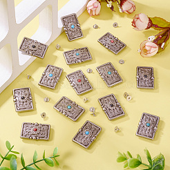 16 шт. 4-х цветные декоративные заклепки из сплава BUTT-SW0001-03