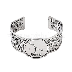 Bracelets à manchette ouverte en alliage constellation pour femmes et hommes&nbsp;BJEW-C064-01AS-07