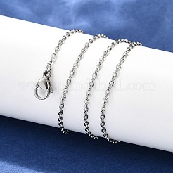 Устойчивые к потускнению модные унисекс ожерелья из нержавеющей стали 304 с цепочкой-кабелем NJEW-M047-B-01