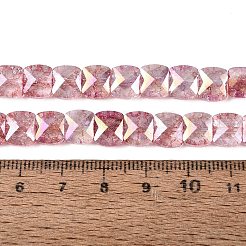Fili di perle di vetro craquelé trasparenti per placcatura elettrolitica&nbsp;EGLA-Q135-02A-B07