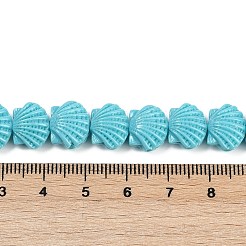 Нити резных бусин синтетического коралла CORA-K009-05A-08