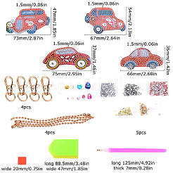 Diy autos diamantmalerei schlüsselanhänger kits&nbsp;DIY-WH0182-16