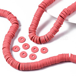 Плоские круглые бусины из глины ручной работы полимерные&nbsp;CLAY-R067-10mm-14