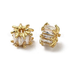 Латунные микро проложить кубического циркония бусы KK-B142-13A-01G