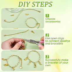 DIY-Bausätze für Buchstaben-Charm-Armbänder&nbsp;DIY-BM0001-26