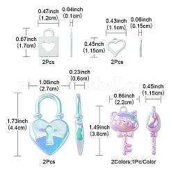8 шт. подвеска из акрила с покрытием из нержавеющей стали 201&nbsp;FIND-FS0002-09