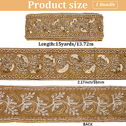 Rubans de polyester à broder&nbsp;SRIB-WH20020-044A