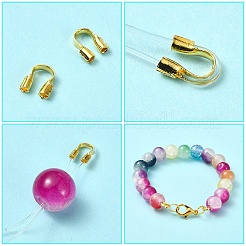 Карабины из цинкового сплава с защитой и протекторами из латунной проволоки с открытыми железными кольцами&nbsp;DIY-YW0010-08