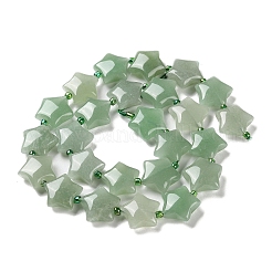 Естественный зеленый авантюрин бисер нитей G-NH0005-013