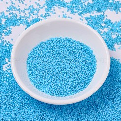MIYUKIデリカビーズ小  シリンダー  日本製シードビーズ  15/0  （dbs0879)マット不透明ターコイズブルーab  1.1x1.3mm  穴：0.7mm  約175000個/袋  50 G /袋&nbsp;SEED-X0054-DBS0879