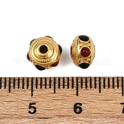 Матовые бусины из латуни цвета золота&nbsp;KK-L155-05B-01