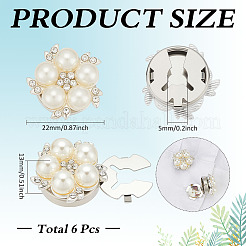 6 шт. запонки из искусственного жемчуга из АБС-пластика DIY-PH0031-80A