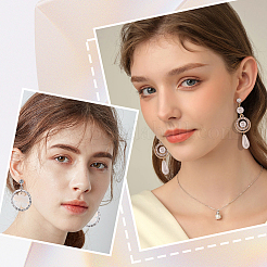 160 шт. 8 стиля сплава кристалл горный хрусталь серьги-гвоздики фурнитура&nbsp;ALRI-SP0001-02