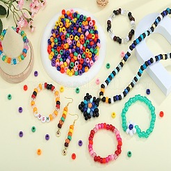 1400 pièce 7 styles de perles en plastique transparentes et opaques&nbsp;KY-SZ0001-50