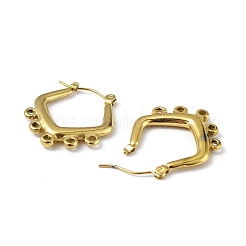 Ионное покрытие (ip) 304 нержавеющая сталь серьги-кольца поиск&nbsp;LS-EJEW-I284-18G