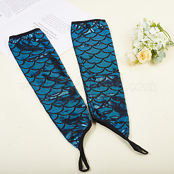 Перчатки из полиэстера с рыбьей чешуей&nbsp;AJEW-WH20006-222A