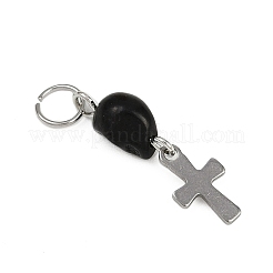 Подвески в виде черепа из синтетической бирюзы&nbsp;PALLOY-JF04214-04