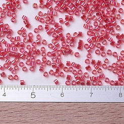 MIYUKIデリカビーズ  シリンダー  日本製シードビーズ  11/0  （db0172)透明な赤いab  1.3x1.6mm  穴：0.8mm  約2000PCS /ボトル  10 G /ボトル&nbsp;SEED-JP0008-DB0172