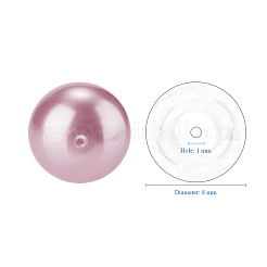 1 коробка 8мм 230шт многоцветный стеклянный жемчуг круглые бусины крошечный атласный блеск свободные бусины ассортимент ассортимента много для изготовления ювелирных изделий&nbsp;HY-PH0004-8mm-01-B