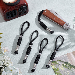 Зонт шнур полиэстер и спандекс веревка брелок карабин&nbsp;HJEW-UN00093