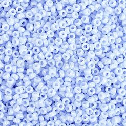MIYUKIラウンドロカイユビーズ  日本製シードビーズ  15/0  （rr3329)不透明ライトスチールブルー  15/0  1.5mm  穴：0.7mm  約250000個/ポンド&nbsp;SEED-G009-RR3329