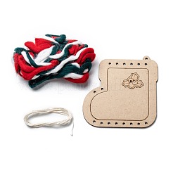 Art de tissage en bois de chaussette de noël bricolage&nbsp;DIY-P033-02