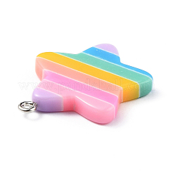Harzanhänger mit Regenbogensternen&nbsp;CRES-O003-01