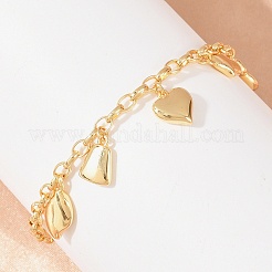 Messing Charme Armbänder&nbsp;BJEW-F545-01B-G
