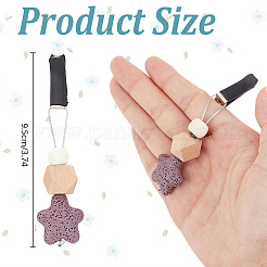 6 шт. 6-цветные зажимы для воздуховодов автомобиля в виде звездного дерева и лавового камня&nbsp;HJEW-DR00042