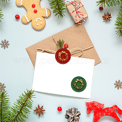 Латунная восковая печать штамп с ручкой AJEW-WH0184-0657