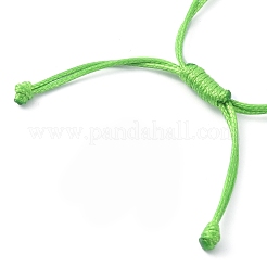 Braccialetto con ciondolo a forma di trifoglio smaltato in lega&nbsp;BJEW-JB09850-01