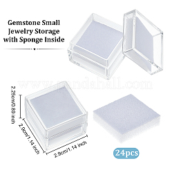 24 квадратная прозрачная пластиковая коробка с бриллиантами CON-OC0001-68A