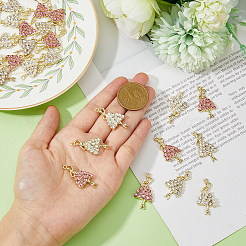 18 шт. 3 стиля из сплава с подвесками со стразами&nbsp;RB-DC0001-04