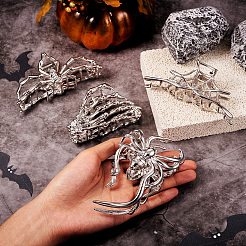 4 шт. 4 стильные заколки-коготки из сплава для волос на Хэллоуин для женщин и девочек&nbsp;AJEW-TA0001-90