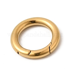 304ステンレス鋼スプリングゲートリング  イオンプレーティング（ip）  リング  ゴールドカラー  18x3mm  穴：12mm&nbsp;STAS-B128-05G-03