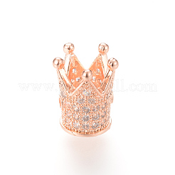 Perline zirconi micro pave  in ottone&nbsp;ZIRC-S053-YS009-M