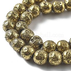 Hebras de cuentas de roca de lava natural galvanizada&nbsp;G-A251-E01-01A
