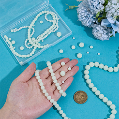 4 нитка 4 стилей синтетических светящихся каменных бусин&nbsp;G-PH0003-31