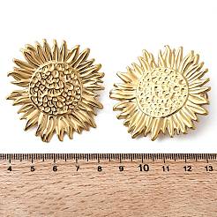 Серьги-гвоздики из нержавеющей стали 304 с подсолнухами&nbsp;EJEW-C168-01G