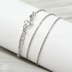 Женские ожерелья из латунной цепочки «Бостон» толщиной 1 мм NJEW-K271-13P